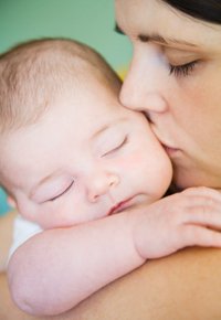 Woman with infant child